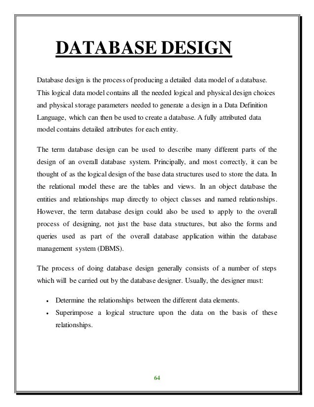 Logical database design steps to house Logical database design steps to house